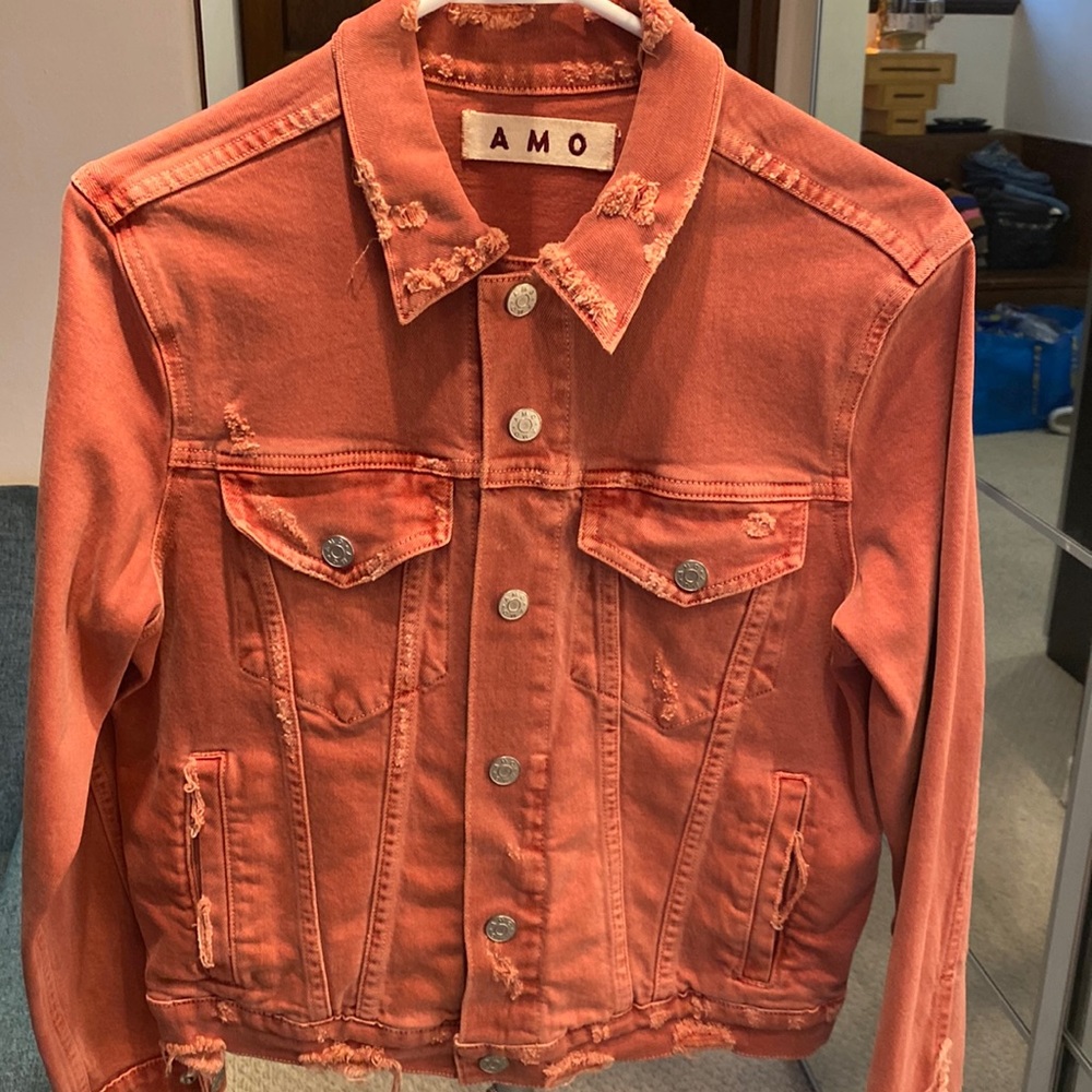 AMO Pop Distressed Denim Jacket